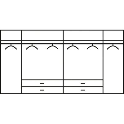 Rauch Memphis Platzsparender 6-türiger Kleiderschrank - Schrank Rauch Memphis Platzsparender 6-türiger Kleiderschrank - Schrank