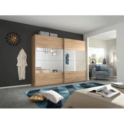 RAUCH Quadra Kleiderschrank - Geometrisches Design, Spiegel, 8 Fächer RAUCH Quadra Kleiderschrank - Geometrisches Design, Spiegel, 8 Fächer
