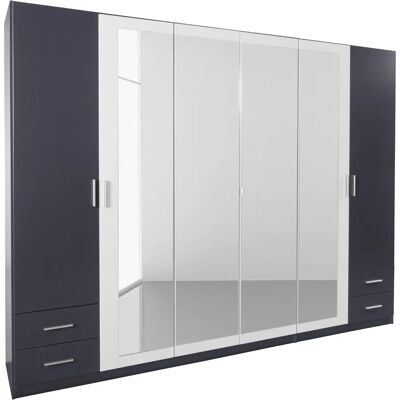 RAUCH Flexx Kleiderschrank - 6-türig, Grau, 270cm RAUCH Flexx Kleiderschrank - 6-türig, Grau, 270cm