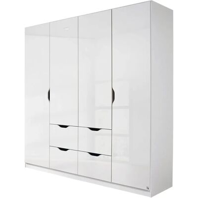 Kleiderschrank RAUCH Freiham - Hochglanz Weiß, 4-türig, 181cm breit Kleiderschrank RAUCH Freiham - Hochglanz Weiß, 4-türig, 181cm breit