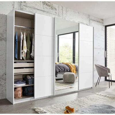 Rauch Kepan Kleiderschrank - Schiebetüren, 3 Böden, Weiß Rauch Kepan Kleiderschrank - Schiebetüren, 3 Böden, Weiß