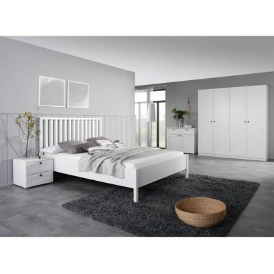 rauch Skagen Weißes Bettgestell - Sprossenkopf - 90x200cm - Bett rauch Skagen Weißes Bettgestell - Sprossenkopf - 90x200cm - Bett