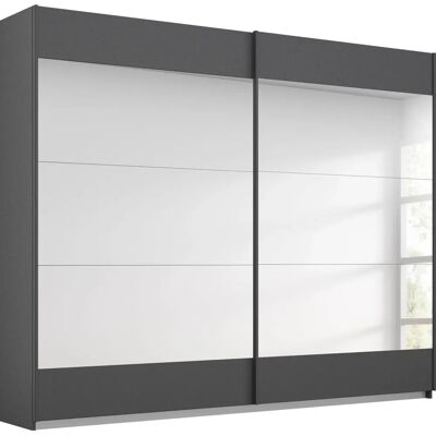 RAUCH Malibu Kleiderschrank - 2 Türen, 2 Einlegeböden, Grau Metallic RAUCH Malibu Kleiderschrank - 2 Türen, 2 Einlegeböden, Grau Metallic