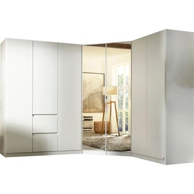 RAUCH Nidda Kleiderschrank-Set - Grifflos Weißes Möbelpaket RAUCH Nidda Kleiderschrank-Set - Grifflos Weißes Möbelpaket