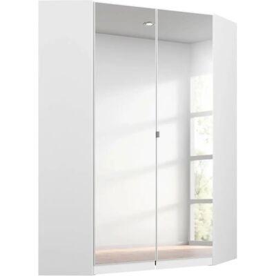 rauch BLUE Nidda - Weißer Eckkleiderschrank mit Spiegeln - 117x197x104 cm rauch BLUE Nidda - Weißer Eckkleiderschrank mit Spiegeln - 117x197x104 cm