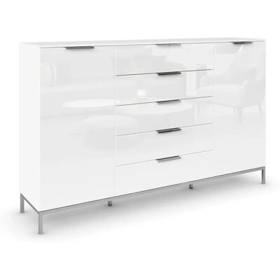 RAUCH Flipp Weiße Sideboard mit 5 Schubladen - Sideboard RAUCH Flipp Weiße Sideboard mit 5 Schubladen - Sideboard