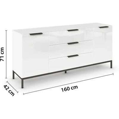 Höffner Frome Weiß Sideboard - Sideboard Höffner Frome Weiß Sideboard - Sideboard