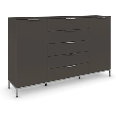 Höffner Frome Schwarzes Highboard - Highboard Höffner Frome Schwarzes Highboard - Highboard