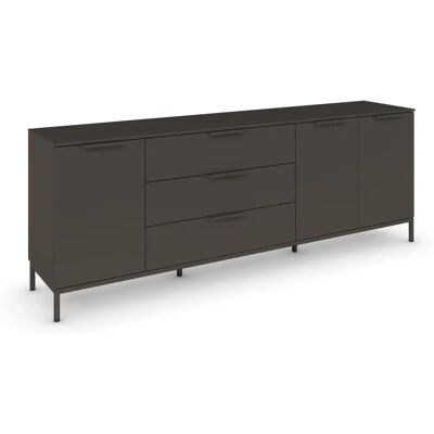 RAUCH Flipp Kommode - 3-türig, 3 Schubladen, Grau (Graphit) - Sideboard RAUCH Flipp Kommode - 3-türig, 3 Schubladen, Grau (Graphit) - Sideboard