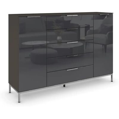 Höffner Frome Schwarz Highboard - Highboard Höffner Frome Schwarz Highboard - Highboard