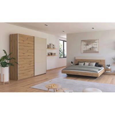 RAUCH Monza Schlafzimmer-Set - Eiche Artisan/Champagner - 180x200 cm RAUCH Monza Schlafzimmer-Set - Eiche Artisan/Champagner - 180x200 cm