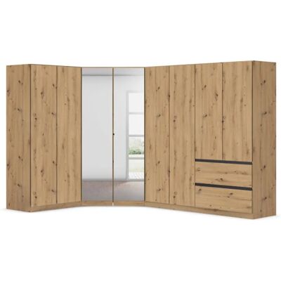 RAUCH Costa Kleiderschrank-Set - Eiche Artisan, mit Spiegel, 208cm RAUCH Costa Kleiderschrank-Set - Eiche Artisan, mit Spiegel, 208cm