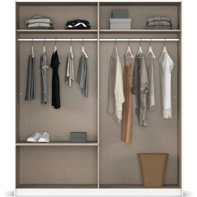 RAUCH Elara Schrank - Spiegel, 210cm hoch, Weiß, 3 Böden RAUCH Elara Schrank - Spiegel, 210cm hoch, Weiß, 3 Böden
