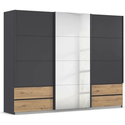RAUCH Elara Kleiderschrank - Schiebetüren, 3 Regale, Metallbeschläge RAUCH Elara Kleiderschrank - Schiebetüren, 3 Regale, Metallbeschläge