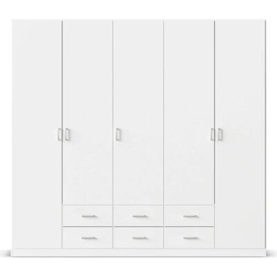 RAUCH Gamma Kleiderschrank - 3 Einlegeböden, 5 Türen, 226x54x210cm RAUCH Gamma Kleiderschrank - 3 Einlegeböden, 5 Türen, 226x54x210cm