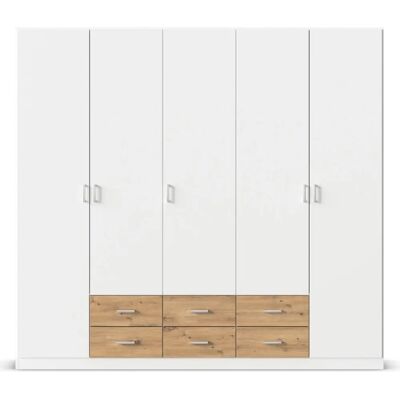 RAUCH Gamma Kleiderschrank - 3 Einlegeböden, 5 Türen, 226x54x210cm RAUCH Gamma Kleiderschrank - 3 Einlegeböden, 5 Türen, 226x54x210cm
