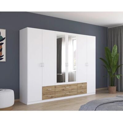 Rauch GAMMA Kleiderschrank - Moderner Stauraum in Weiß/Eiche Rauch GAMMA Kleiderschrank - Moderner Stauraum in Weiß/Eiche