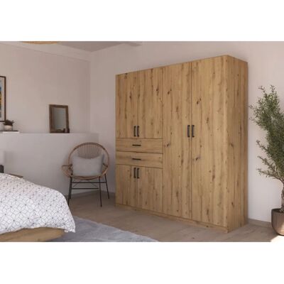 Rauch Maika Kleiderschrank - 6-Türen Dekor-Front - Schrank Rauch Maika Kleiderschrank - 6-Türen Dekor-Front - Schrank