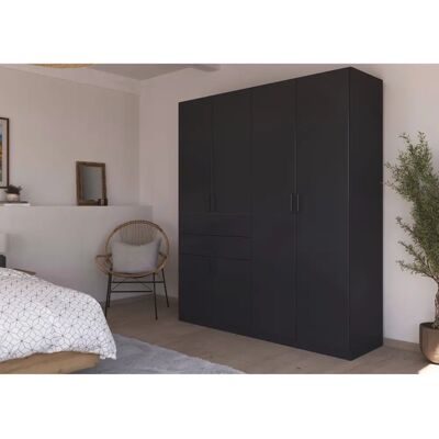 Rauch Maika Kleiderschrank - 6 Türen, Grau - Kleiderschrank Rauch Maika Kleiderschrank - 6 Türen, Grau - Kleiderschrank