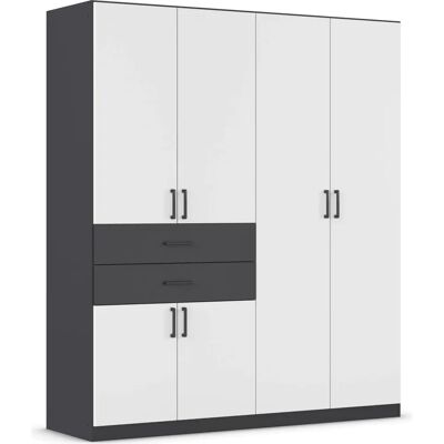 Rauch Maika Kleiderschrank - 6-türiger Schrank mit Dekor-Front Rauch Maika Kleiderschrank - 6-türiger Schrank mit Dekor-Front