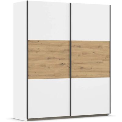RAUCH Neo Schwebetürenschrank - Alpinweiß/Eiche Artisan - 2 Türen - 175cm x 210cm RAUCH Neo Schwebetürenschrank - Alpinweiß/Eiche Artisan - 2 Türen - 175cm x 210cm
