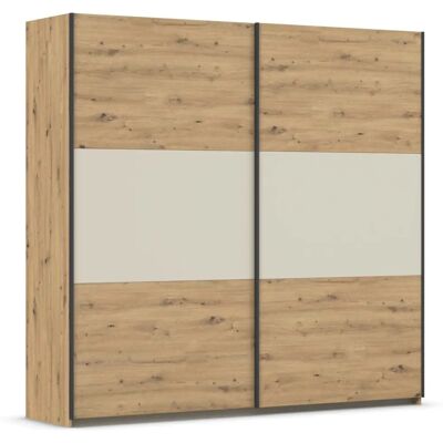 Rauch Neo Kleiderschrank - Schiebetüren, Verstellbare Regale, Metallstangen Rauch Neo Kleiderschrank - Schiebetüren, Verstellbare Regale, Metallstangen