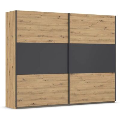 RAUCH Neo Gardrób - 261cm x 210cm, szürke, 2 ajtó, tágas tároló RAUCH Neo Gardrób - 261cm x 210cm, szürke, 2 ajtó, tágas tároló