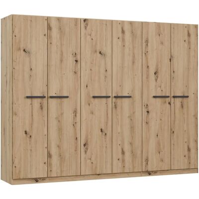 Rauch MODI Kleiderschrank - Eiche Artisan, 6 Regale, 6 Türen - Schrank Rauch MODI Kleiderschrank - Eiche Artisan, 6 Regale, 6 Türen - Schrank