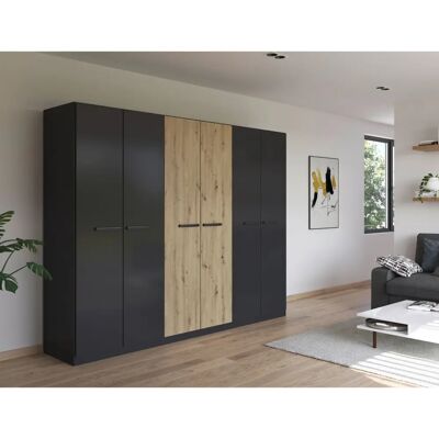 RAUCH MODI Kleiderschrank - 6 Regale, 3 Stangen, 6 Türen - Made in Germany RAUCH MODI Kleiderschrank - 6 Regale, 3 Stangen, 6 Türen - Made in Germany