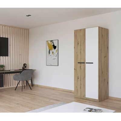 rauch BLUE Modi Kleiderschrank - 2 verstellbare Einlegeböden - 3 Kleiderstangen - 2 Türen - Made in Germany rauch BLUE Modi Kleiderschrank - 2 verstellbare Einlegeböden - 3 Kleiderstangen - 2 Türen - Made in Germany