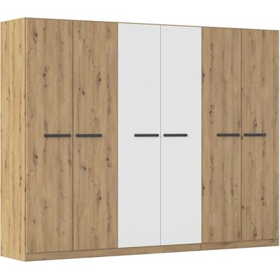 Rauch MODI Kleiderschrank - Weiß (Eiche Artisan, Weiß) - Schrank Rauch MODI Kleiderschrank - Weiß (Eiche Artisan, Weiß) - Schrank