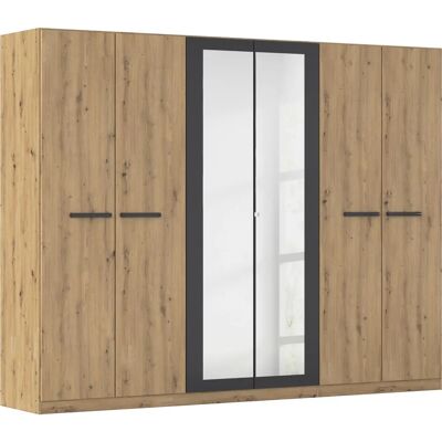 rauch MODI Kleiderschrank - Eiche Artisan, Graumetallic, 271cm breit rauch MODI Kleiderschrank - Eiche Artisan, Graumetallic, 271cm breit