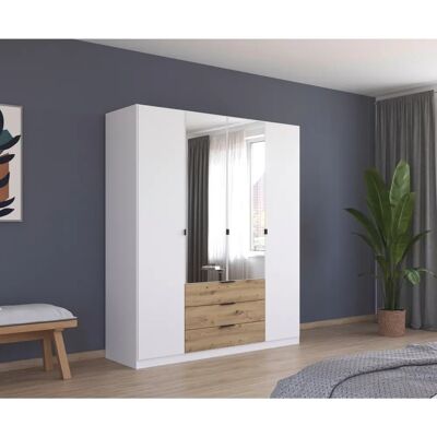RAUCH Davoa Weiß Kleiderschrank - Variabler Innenraum, 4 Türen RAUCH Davoa Weiß Kleiderschrank - Variabler Innenraum, 4 Türen