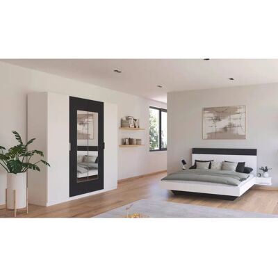 RAUCH Monza Schlafzimmer-Set - Modern Weiß & Metall 160x200 - Schlafzimmer RAUCH Monza Schlafzimmer-Set - Modern Weiß & Metall 160x200 - Schlafzimmer