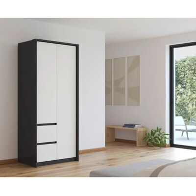 Rauch Mainz mit Passepartout Kleiderschrank - 2 Türen, 96x212x58 cm Rauch Mainz mit Passepartout Kleiderschrank - 2 Türen, 96x212x58 cm