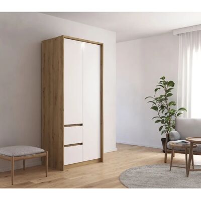 RAUCH Mainz mit Passepartout Drehtürenschrank - 2 Türen, Weiß, 96x212x58 cm RAUCH Mainz mit Passepartout Drehtürenschrank - 2 Türen, Weiß, 96x212x58 cm