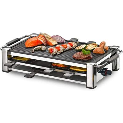 Rommelsbacher RCC 1500 raclette gril - Švýcarský nerezový design s nepřilnavým povrchem Rommelsbacher RCC 1500 raclette gril - Švýcarský nerezový design s nepřilnavým povrchem