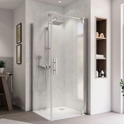Breuer Europa Design Douchedeur - Helder Glas, Chroom-Effect Frame - 90x200cm Breuer Europa Design Douchedeur - Helder Glas, Chroom-Effect Frame - 90x200cm