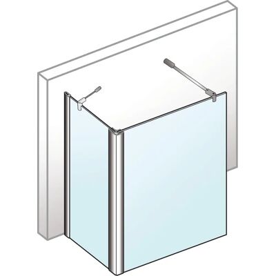 Breuer Entra Duschwand - 80/100cm, Alu Silber matt, ESG Sicherheitsglas - Duschwand Breuer Entra Duschwand - 80/100cm, Alu Silber matt, ESG Sicherheitsglas - Duschwand