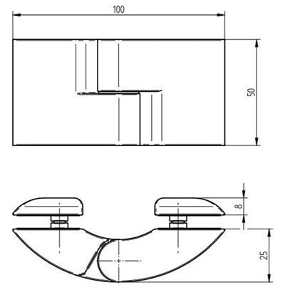 Breuer Espira Ersatz-Scharniersset für Drehtür, Anschlag rechts Breuer Espira Ersatz-Scharniersset für Drehtür, Anschlag rechts