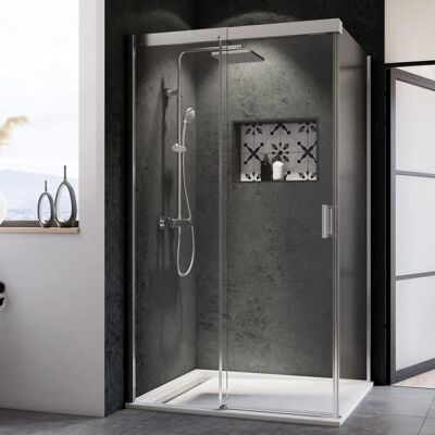 Breuer Chrom-Effekt Schiebetür 160cm - Duschabtrennung Breuer Chrom-Effekt Schiebetür 160cm - Duschabtrennung