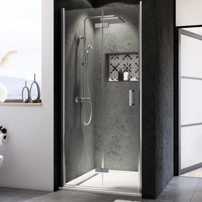 Breuer Panorama vouwdeur - 120cm, links stop - ESG glas Breuer Panorama vouwdeur - 120cm, links stop - ESG glas