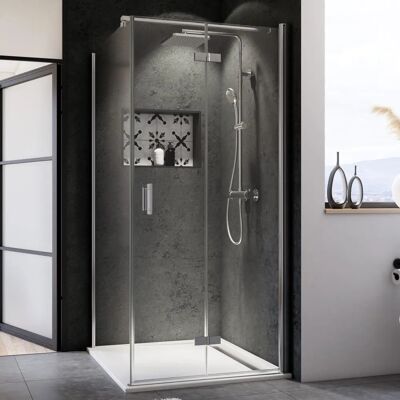 Breuer Panorama Drehfalttür - 120cm, Klarglas, Alu Chromeffekt - Duschdörr Breuer Panorama Drehfalttür - 120cm, Klarglas, Alu Chromeffekt - Duschdörr