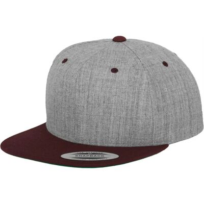 Flexfit 6089MT Premium Classic Snapback 2-Tone - heather/maroon Flexfit 6089MT Premium Classic Snapback 2-Tone - heather/maroon
