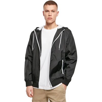 Veste Windrunner de transition Build Your Brand - Homme Noir M Veste Windrunner de transition Build Your Brand - Homme Noir M