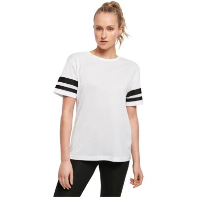 Build Your Brand Camiseta de Rayas de Malla Negra - Unisex - M Build Your Brand Camiseta de Rayas de Malla Negra - Unisex - M