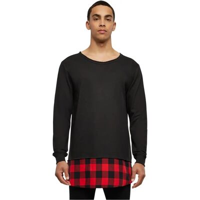 Felpa Urban Classics Long Flanell Bottom Open Edge nera (TB125000702) Felpa Urban Classics Long Flanell Bottom Open Edge nera (TB125000702)