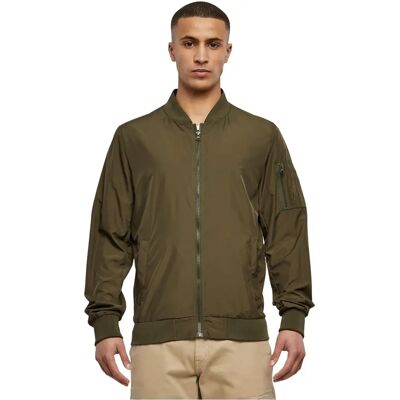 Build Your Brand XL Zielona nylonowa bomberka - Bomber Jacket Build Your Brand XL Zielona nylonowa bomberka - Bomber Jacket