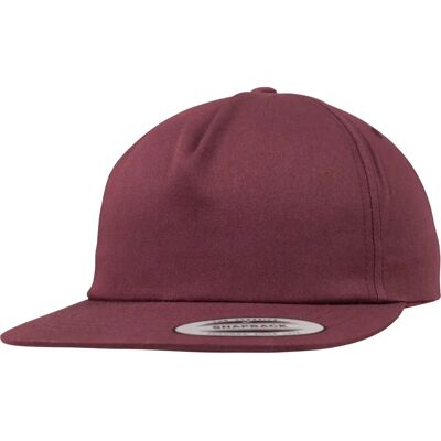 Flexfit Ostrukturerad 5-panel Snapback (6502) - vinröd Flexfit Ostrukturerad 5-panel Snapback (6502) - vinröd