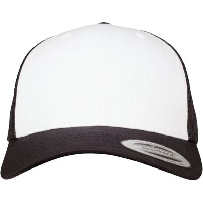 Flexfit Retro Trucker Fronte Colorato (6606CF) - nero/bianco/nero Flexfit Retro Trucker Fronte Colorato (6606CF) - nero/bianco/nero